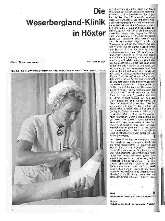 Vorschauseite 1: Die Weserbergland-Klinik in Höxter