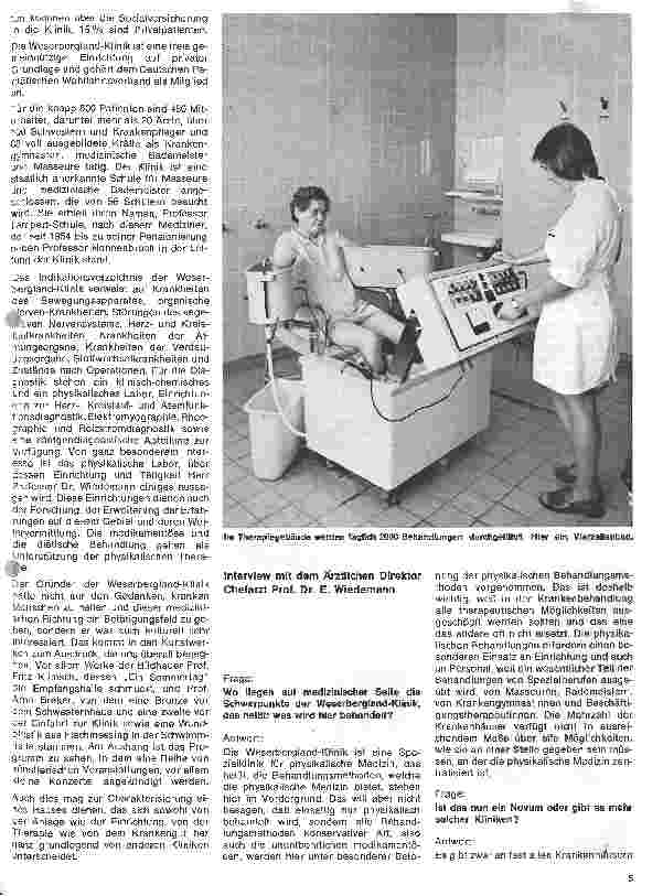 Vorschauseite 4: Die Weserbergland-Klinik in Höxter