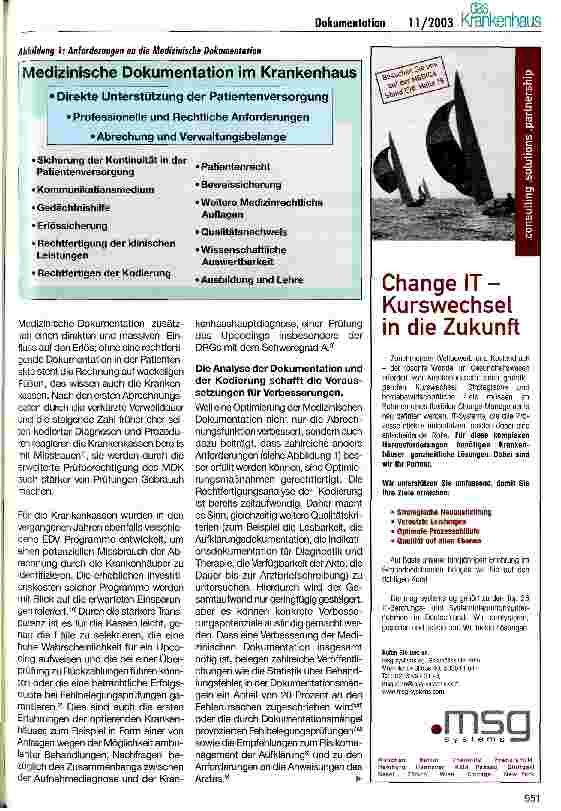 Vorschauseite 2: Die Medizinische Dokumentation unter DRG-Bedingungen