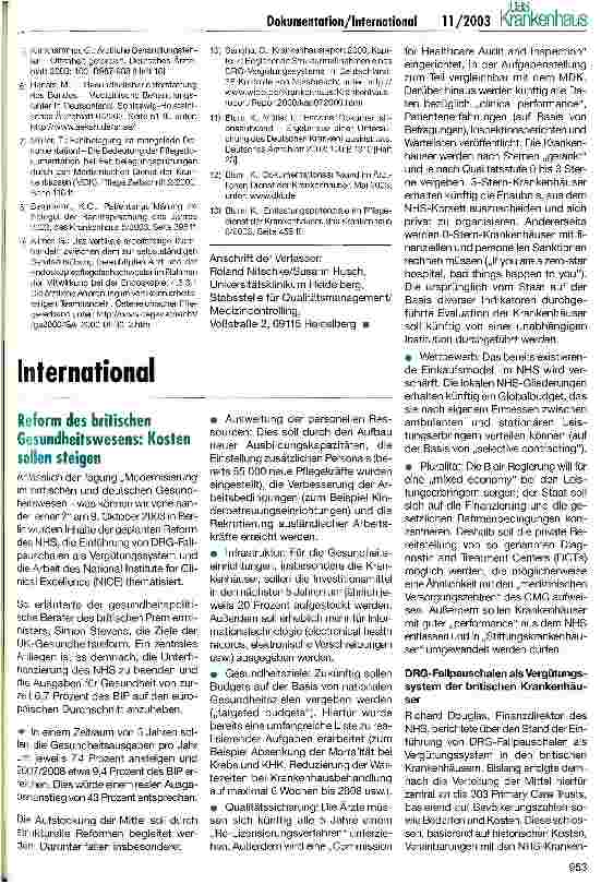 Vorschauseite 4: Die Medizinische Dokumentation unter DRG-Bedingungen