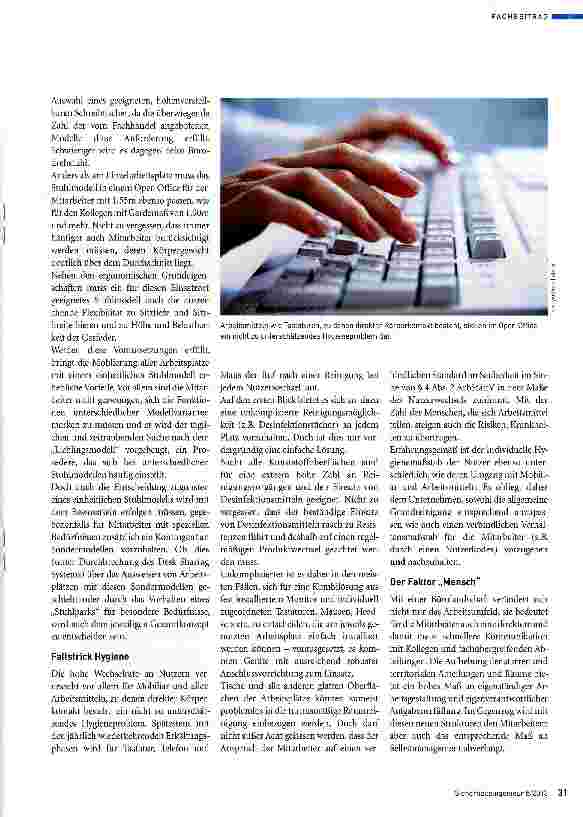 Vorschauseite 2: Möblierung, Hygiene und der Faktor „Mensch Teil III