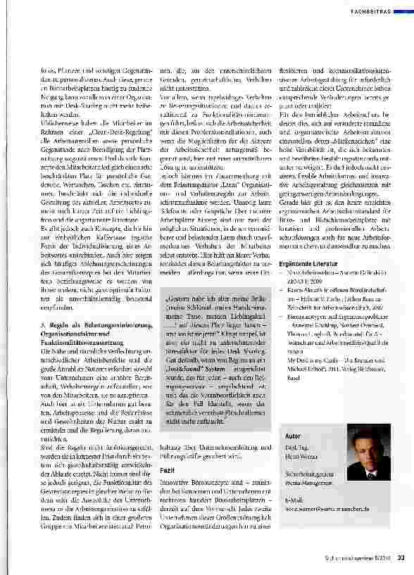 Vorschauseite 4: Möblierung, Hygiene und der Faktor „Mensch Teil III