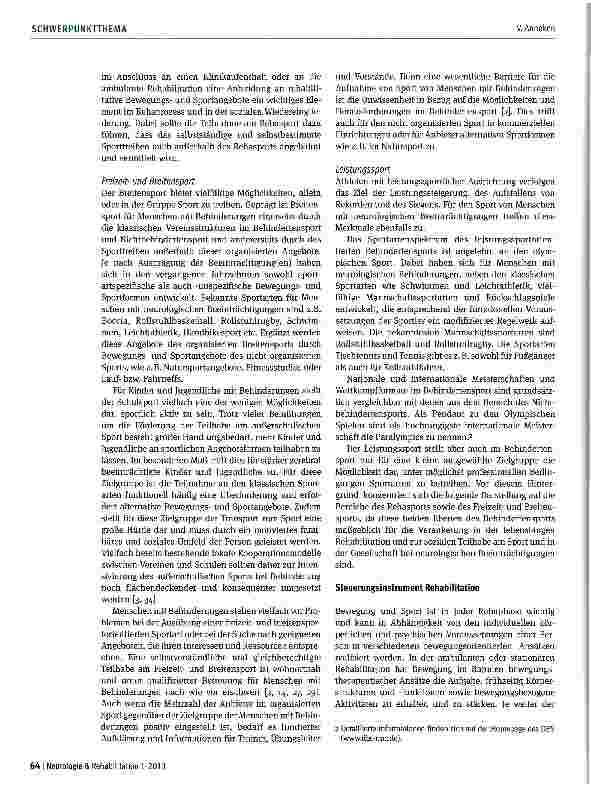 Vorschauseite 4: Behindertensport für Menschen mit neurologischen Beeinträchtigungen