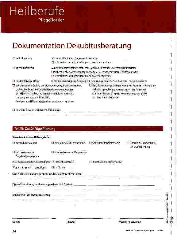 Vorschauseite 3: Druckgeschwür: Risiko minimieren