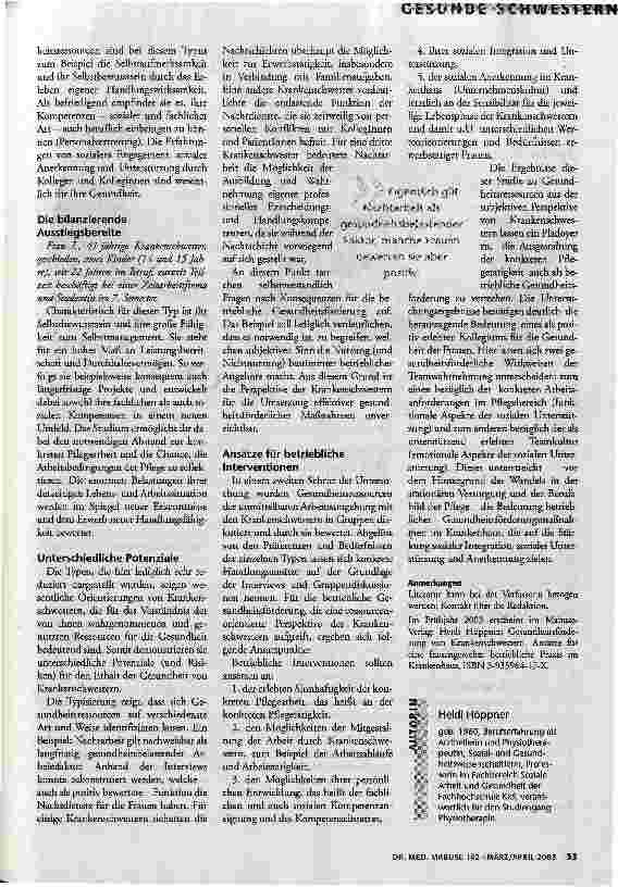 Vorschauseite 3: Gesunde Schwestern!