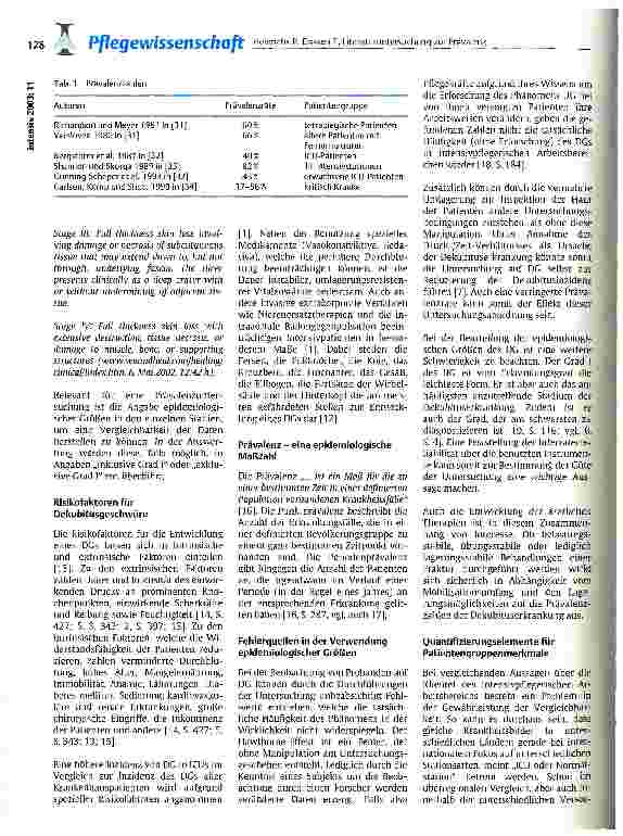 Vorschauseite 2: Literaturuntersuchung zur Prävalenz des Dekubitusgeschwüres in der Intensivpflege