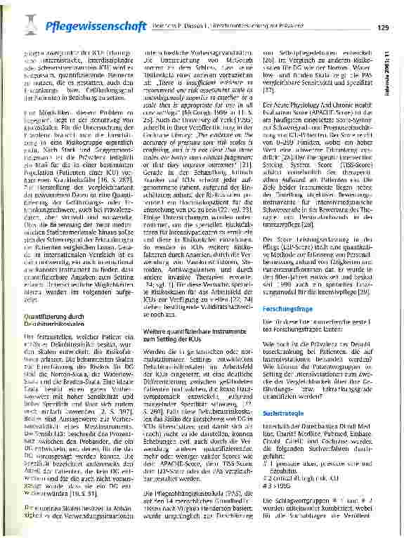 Vorschauseite 3: Literaturuntersuchung zur Prävalenz des Dekubitusgeschwüres in der Intensivpflege