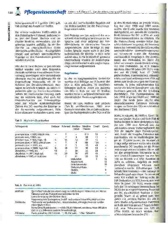 Vorschauseite 4: Literaturuntersuchung zur Prävalenz des Dekubitusgeschwüres in der Intensivpflege