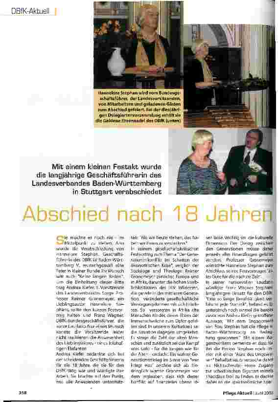 Vorschauseite 1: Abschied nach 18 Jahren