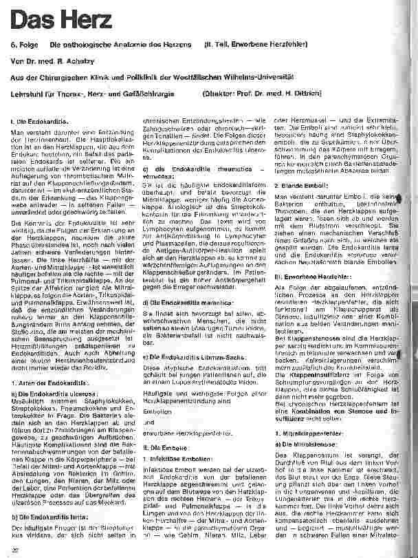 Vorschauseite 1: Das Herz 6. Folge: Die pathologische Anatomie des Herzens