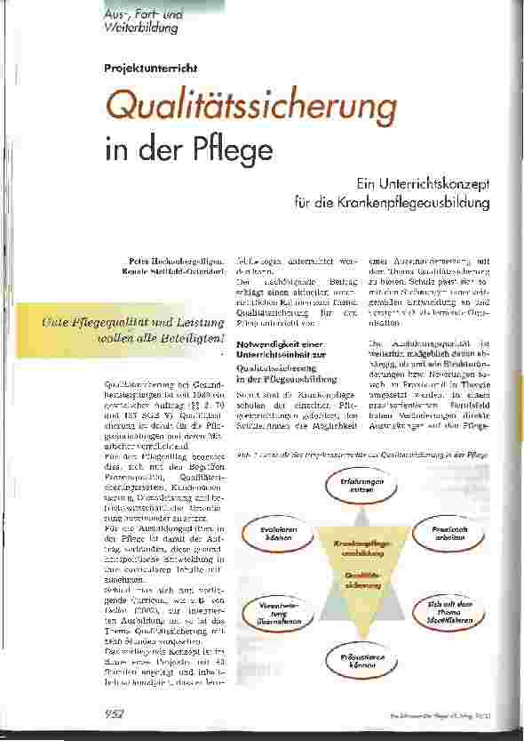 Vorschauseite 1: Qualitätssicherung in der Pflege