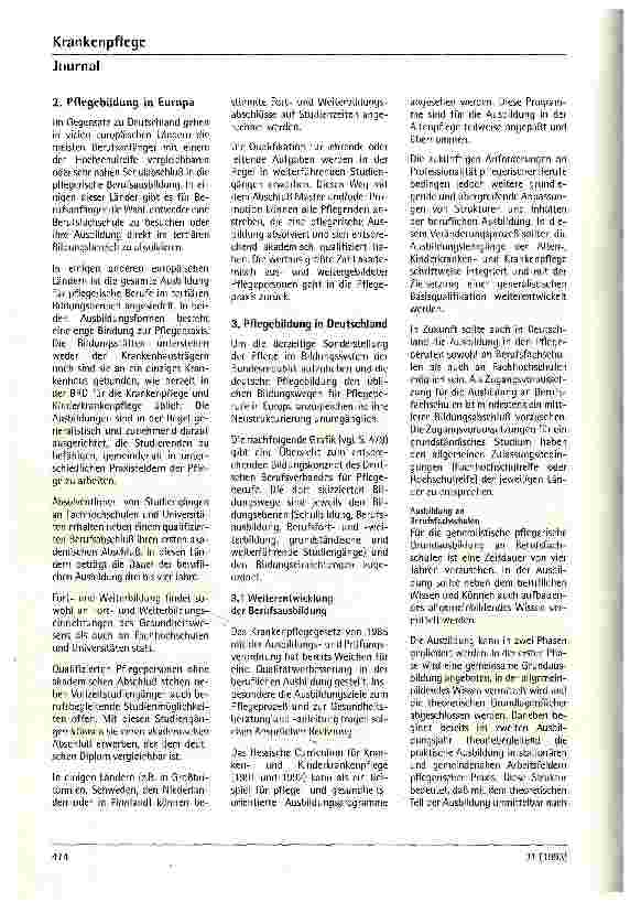 Vorschauseite 2: DBfK Bildungskonzept Pflege 2000