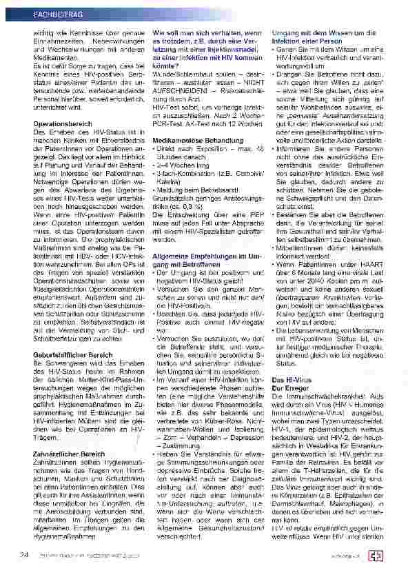 Vorschauseite 2: Leitfaden zum Thema HIV/Aids für Mitarbeiterinnen im Gesundheitsund Sozialbereich