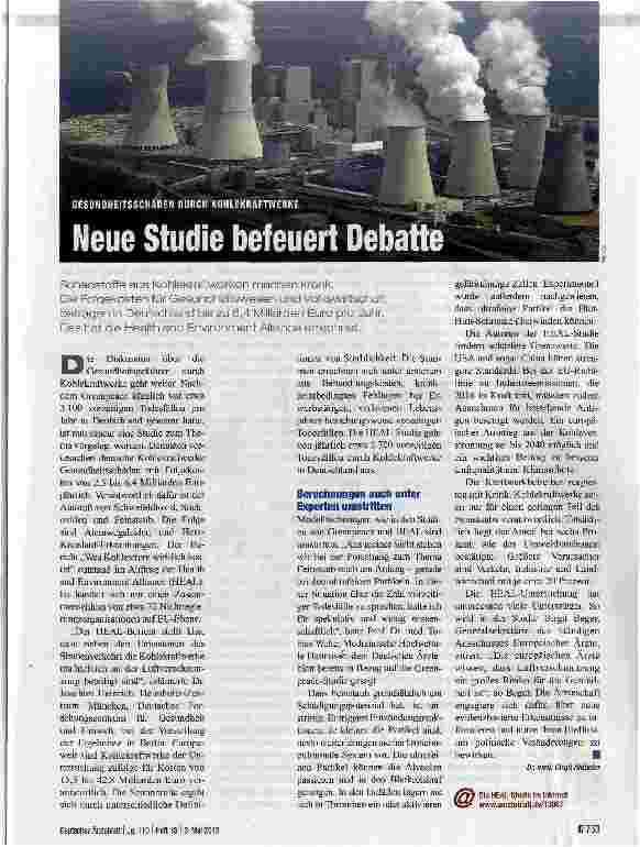 Vorschauseite 1: Neue Studie befeuert Debatte