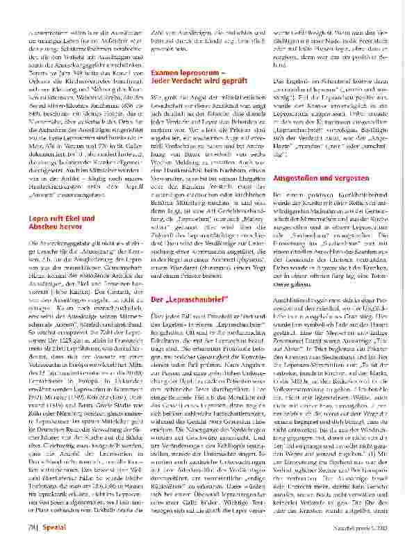 Vorschauseite 2: Lepra -bis heute unbesiegt
