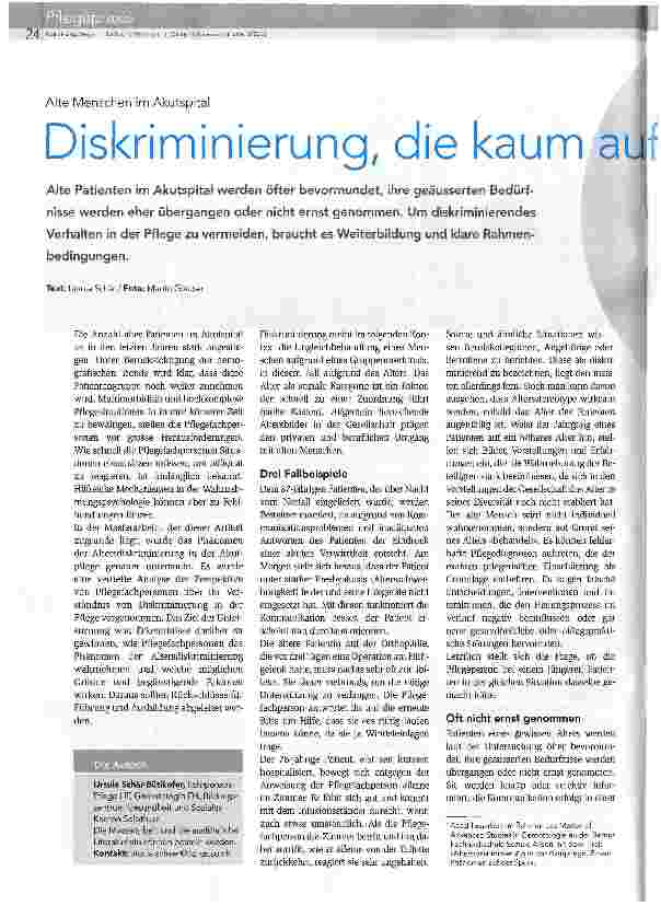 Vorschauseite 1: Diskriminierung, die kaum auffällt