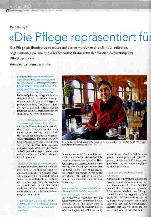 Vorschauseite 1: Die Pflege repräsentiert für mich als Menschliche