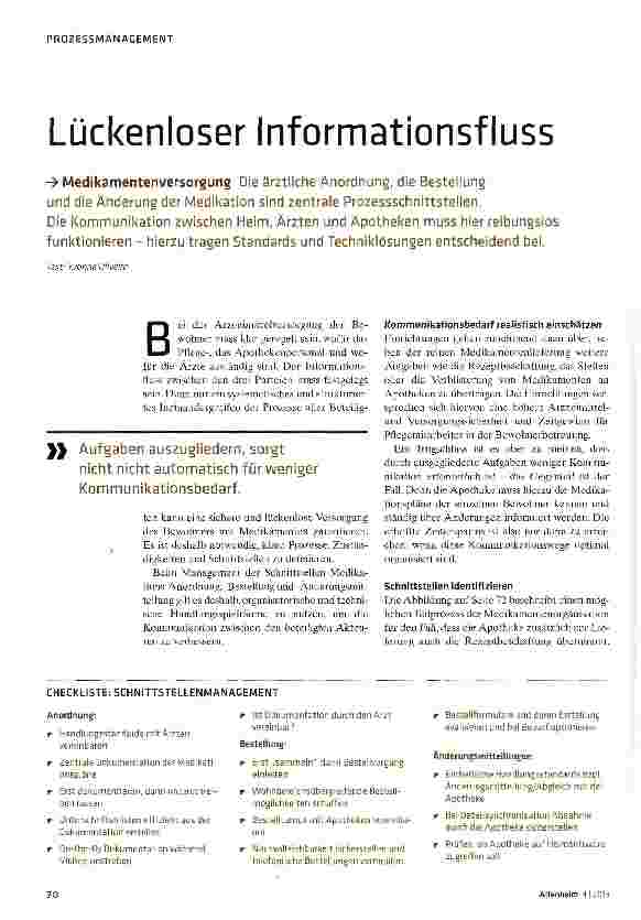Vorschauseite 1: Lückenloser Informationsfluss