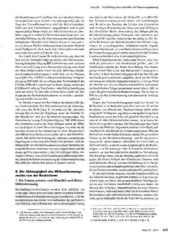 Vorschauseite 2: Fortführung einer Betriebsais Dienstvereinbarung