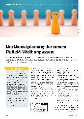Vorschauseite 1: Die Dienstplanung der neuen PeBeM-Welt anpassen.