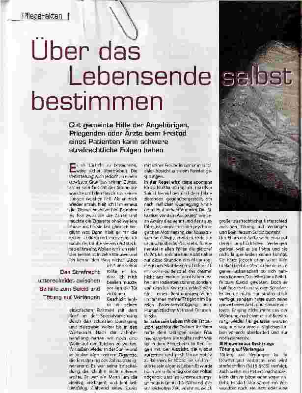 Vorschauseite 1: Über das Lebensende bestimmen