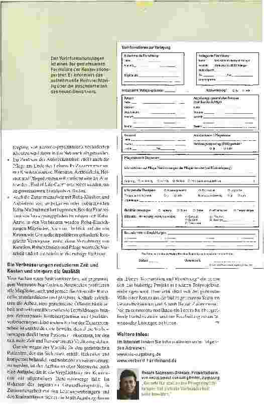 Vorschauseite 4: Therapie und Pflege aus einem GussLTW. Jesmodellprojekt