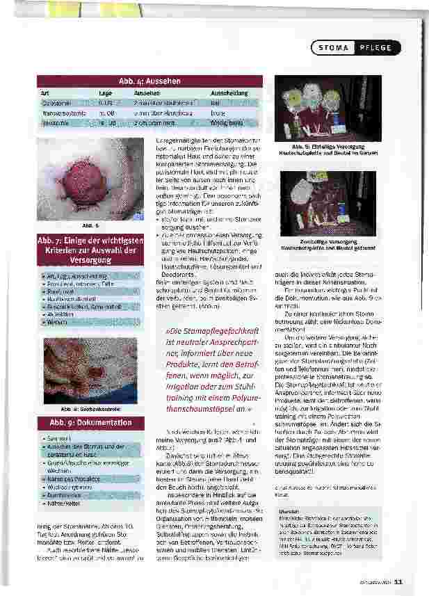 Vorschauseite 2: Die Zeit danachEINE GUTE NACHBETREUUNG ERLEICHTERT DEM STOMAPATIENTEN MIT DER NEUEN SITUATION UMZUGEHEN