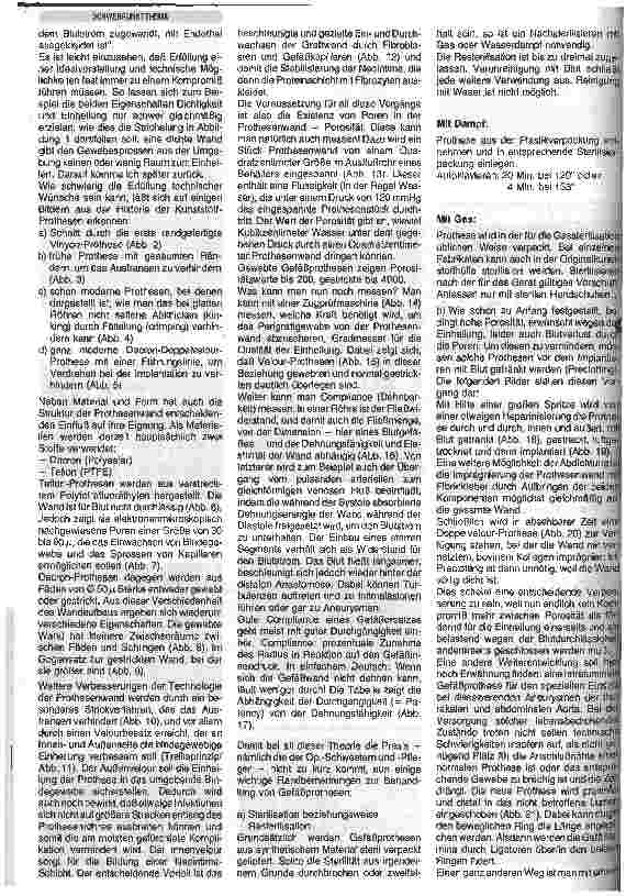 Vorschauseite 3: Entwicklungsstand der heutigen Gefäßprothesen