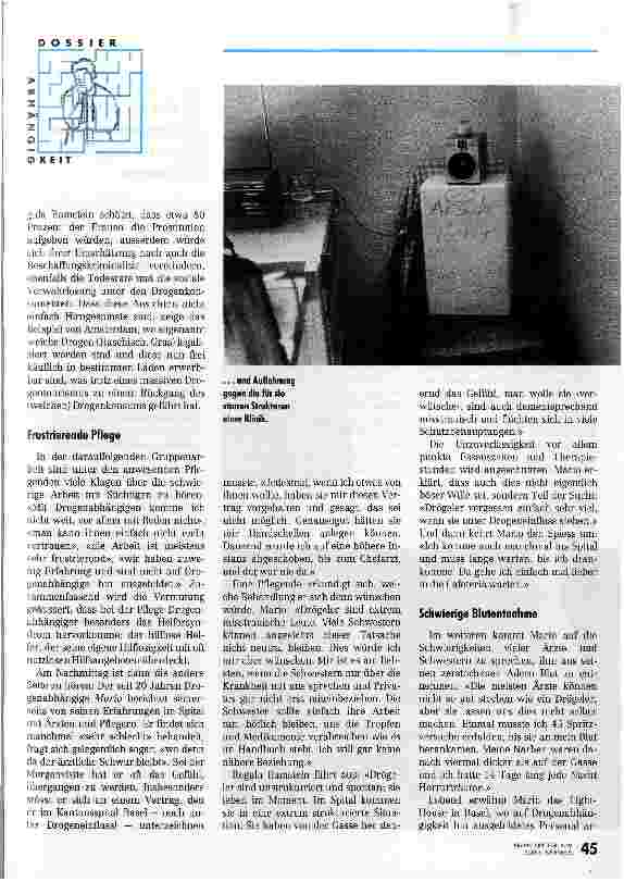 Vorschauseite 2: Mehr Offenheit bitte! Drogenabhängige Patienten im Spitalalltag
