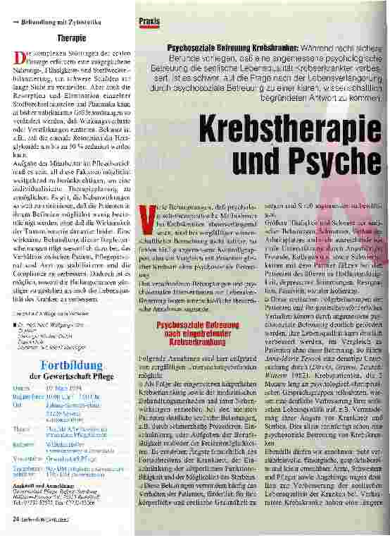 Vorschauseite 3: Behandlung mit Zytostatika Nebenwirkungen auf den Gastrointestinaltrakt