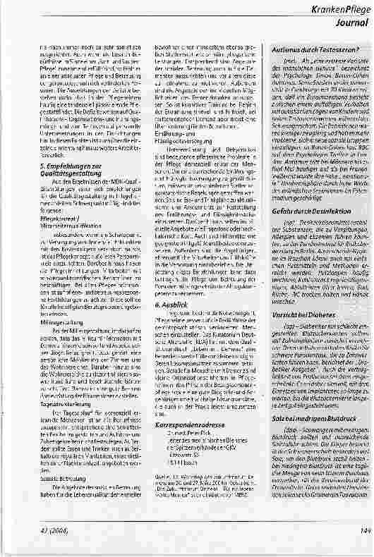 Vorschauseite 2: Wie wird die Qualität der Heimversorgung sichergestellt? Zukünftige Anforderungen an eine qualitätsgesicherte Heimbetreuung für Demente