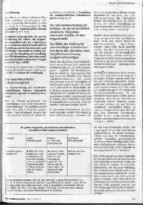 Vorschauseite 6: Pflichtwidrigkeiten bei der Berufstätigkeit können weitreichende haftungsrechtliche Folgen nach sich ziehen