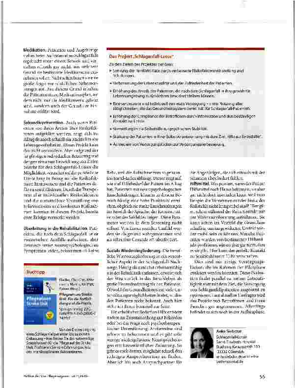 Vorschauseite 2: Apoplex - gut betreut von Anfang an