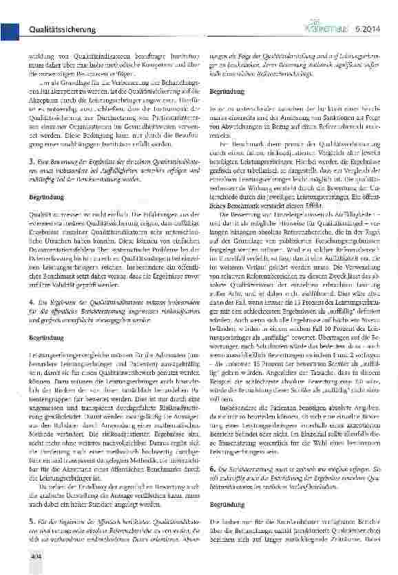 Vorschauseite 4: Positionen der Deutschen Krankenhausgesellschaft zur Weiter-entwicklung der Qualitätssicherung und der Patientensicherheit