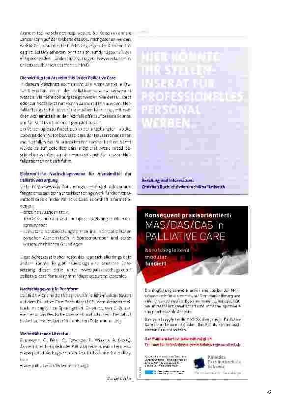 Vorschauseite 3: Besonderheiten der Arzneimitteltherapie bei Palliativpatienten