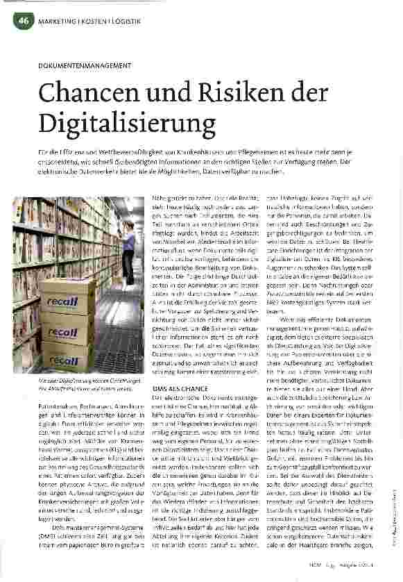 Vorschauseite 1: Chancen und Risiken der Digitalisierung
