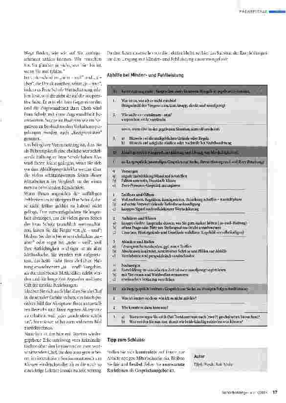 Vorschauseite 4: Abhilfe bei Minderund Fehlleistung gut oder besser?