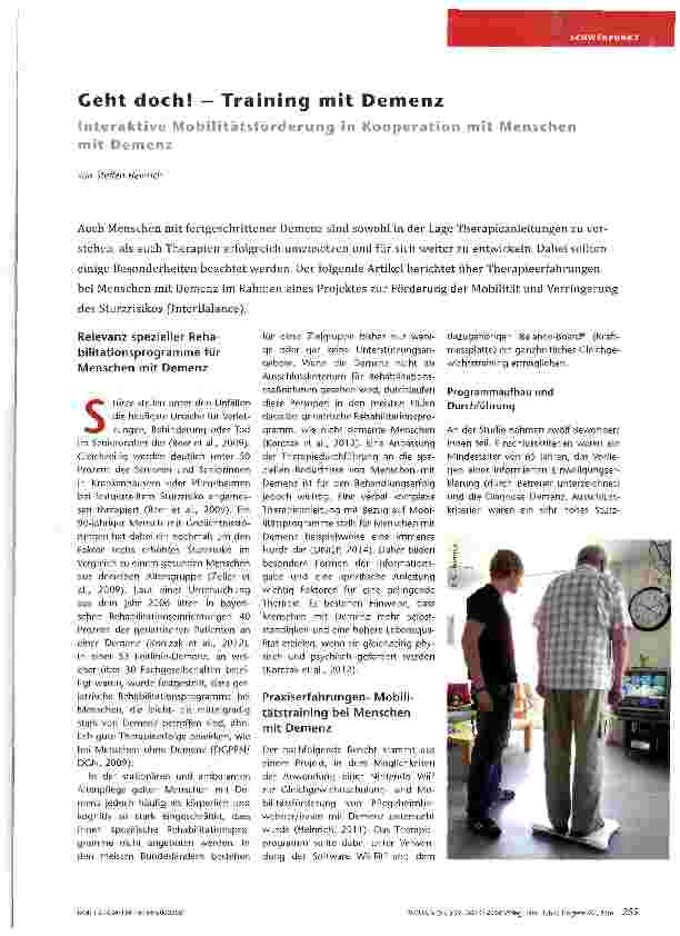 Vorschauseite 1: Geht doch! — Training mit Demenz