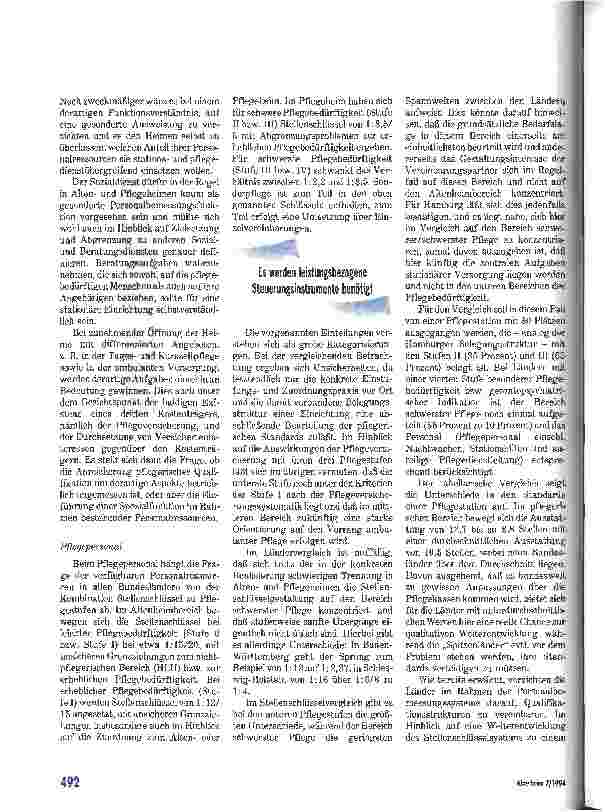 Vorschauseite 3: Die Chance zu Reformen Personalstandards und Strukturentwicklungen