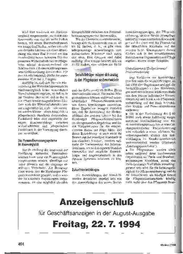 Vorschauseite 5: Die Chance zu Reformen Personalstandards und Strukturentwicklungen
