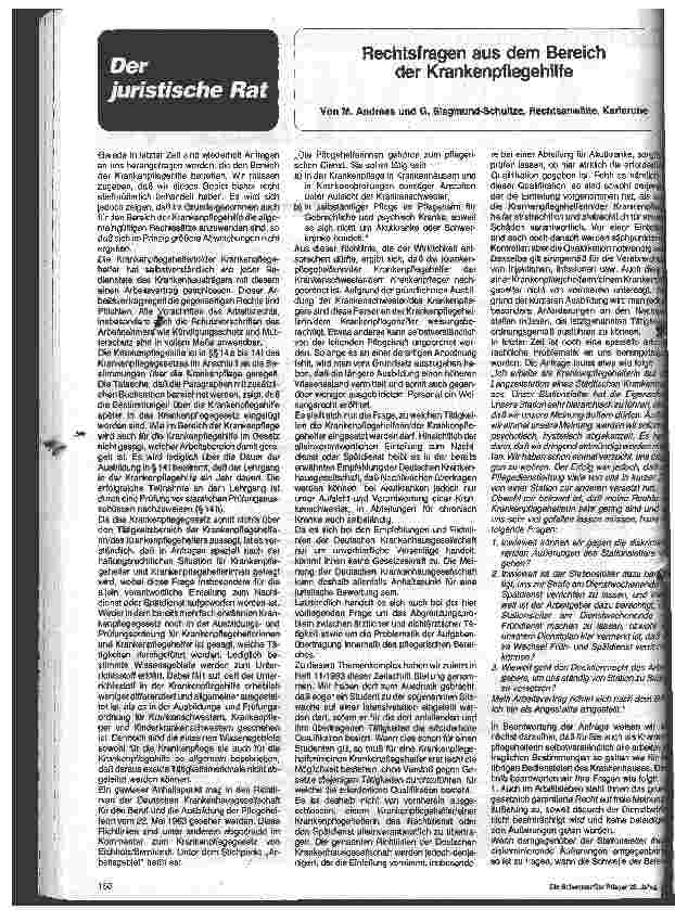 Vorschauseite 1: Rechtsfragen aus dem Bereich der Krankenpflege
