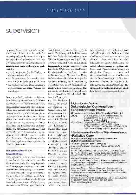 Vorschauseite 2: gesundheitsund krankenpflege und supervision