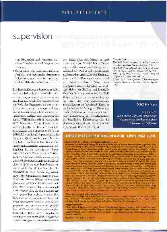 Vorschauseite 4: gesundheitsund krankenpflege und supervision