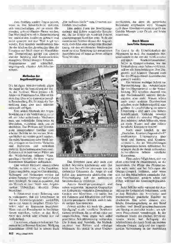 Vorschauseite 2: Angst und Streß in der Pflege Psychische Belastungen und organisatorische Probleme von Anästhesieund Intensivpersonal