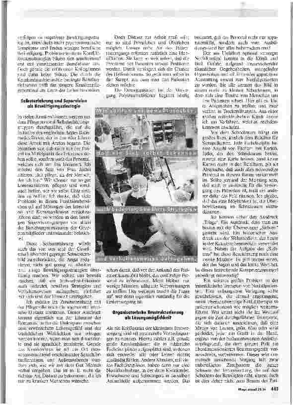 Vorschauseite 3: Angst und Streß in der Pflege Psychische Belastungen und organisatorische Probleme von Anästhesieund Intensivpersonal