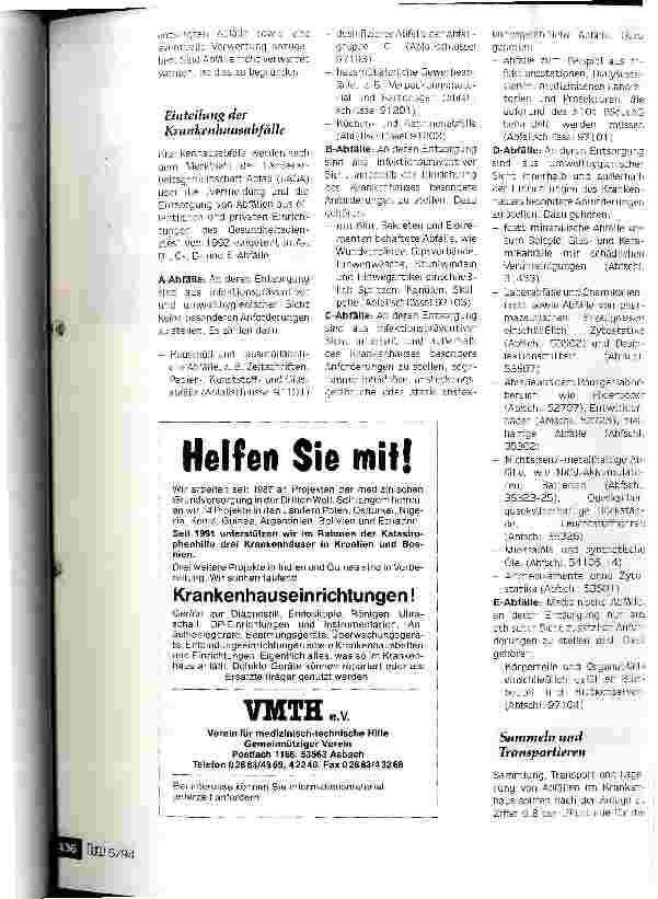 Vorschauseite 3: Weg vom end of pipe - schon beim Einkauf an die Entsorgung denken! Betriebliche Abfallwirtschaft im Krankenhaus