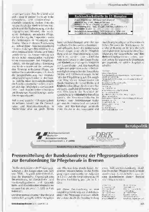 Vorschauseite 2: Bachelor of Nursing -Neue Chancen für den Pflegeberuf in Zeiten gesellschaftlichen Wandels
