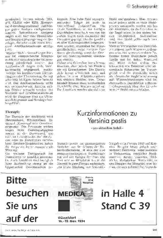 Vorschauseite 1: Kurzinformationen zu Yersinia pestis