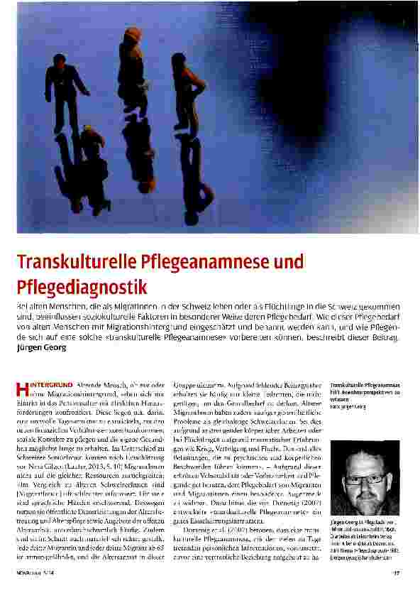 Vorschauseite 1: Transkulturelle Pflegeanamnese und Pflegediagnostik