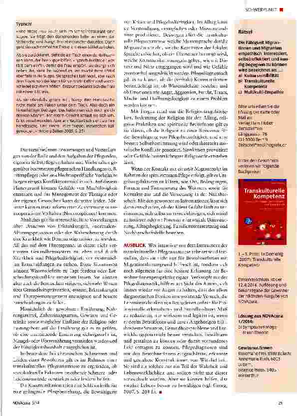 Vorschauseite 5: Transkulturelle Pflegeanamnese und Pflegediagnostik